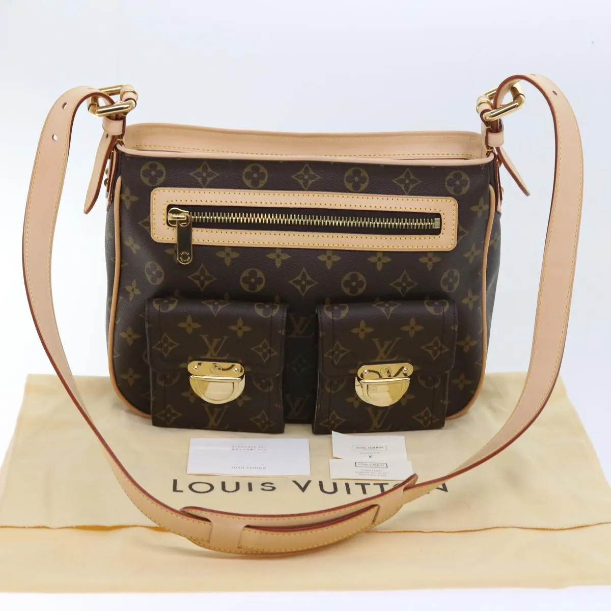Trendy Inspired Louis Vuitton Monogram Hudson Gm Shoulder Bag M40045 Lv Auth Am5045a