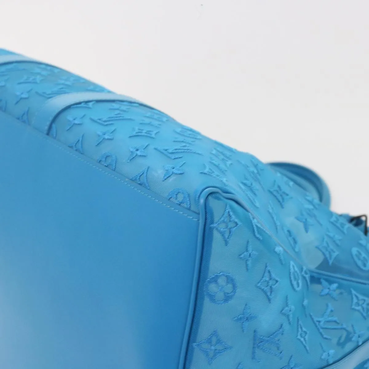 Trendy Inspired Louis Vuitton Monogram Mesh Keepall Triangle 50 Bag Blue M45048 Lv Auth 56647a