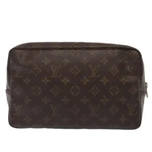 Trendy Inspired Louis Vuitton Monogram Trousse Toilette 28 Clutch Bag M47522 Lv Auth Ki4842