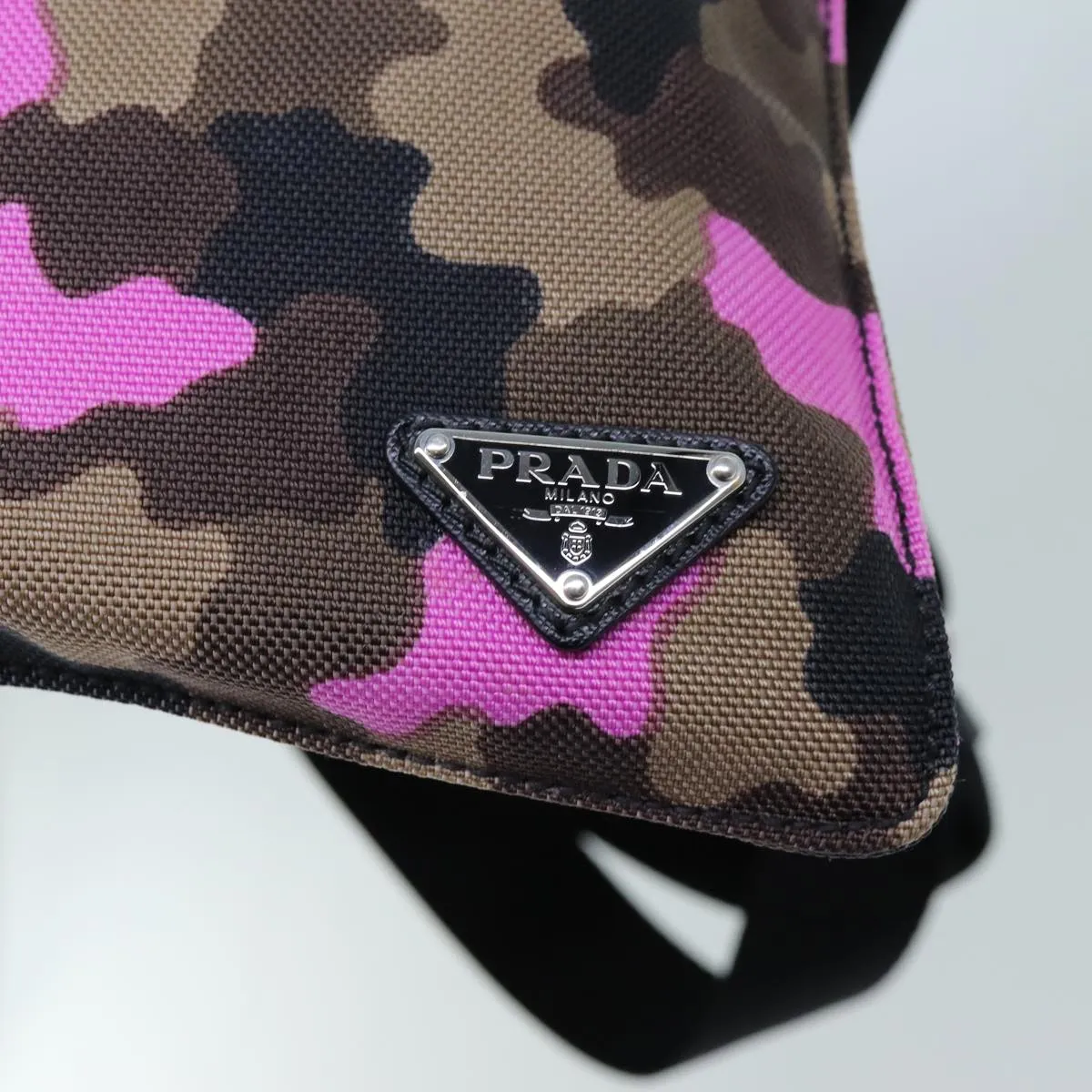 Trendy Inspired Prada Camouflage Shoulder Bag Nylon Pink Va0886 Auth Yk11624