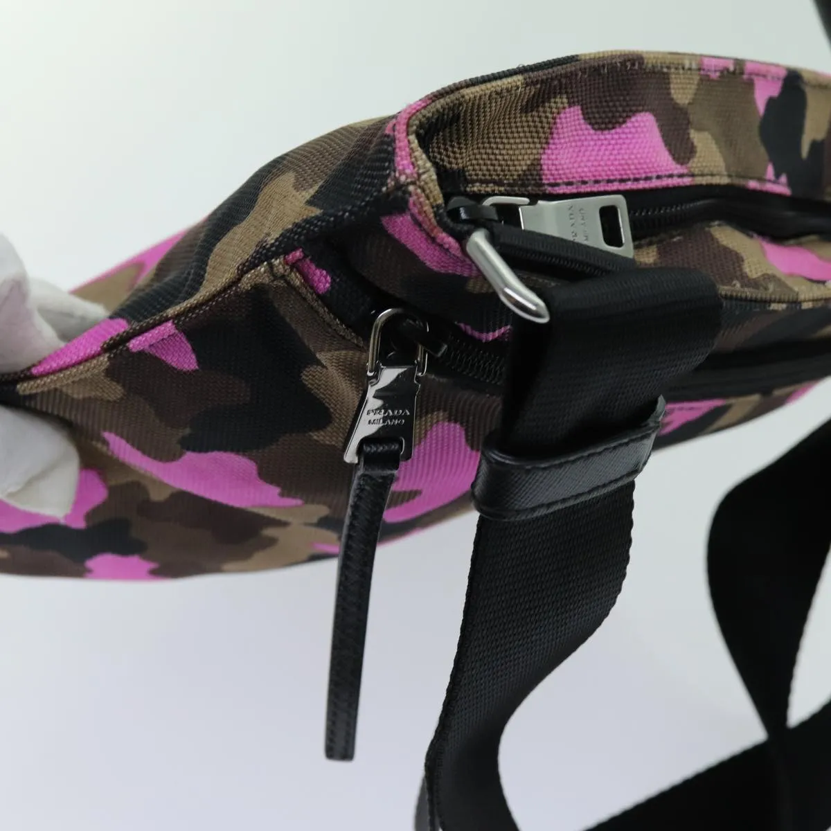 Trendy Inspired Prada Camouflage Shoulder Bag Nylon Pink Va0886 Auth Yk11624