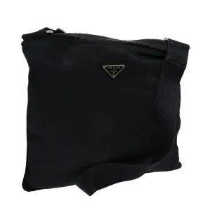 Trendy Inspired Prada Shoulder Bag Nylon Black Auth 69689