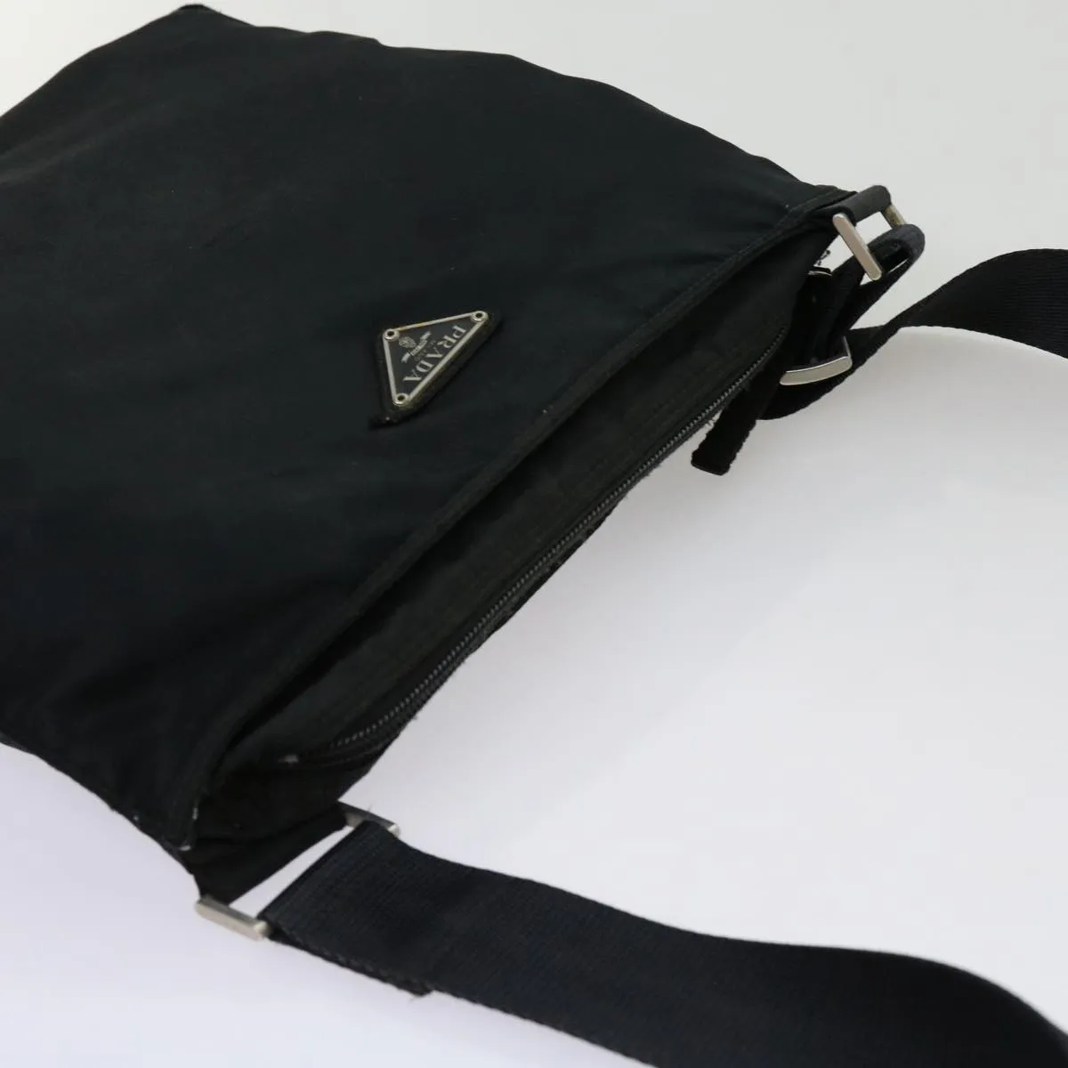 Trendy Inspired Prada Shoulder Bag Nylon Black Auth 69689