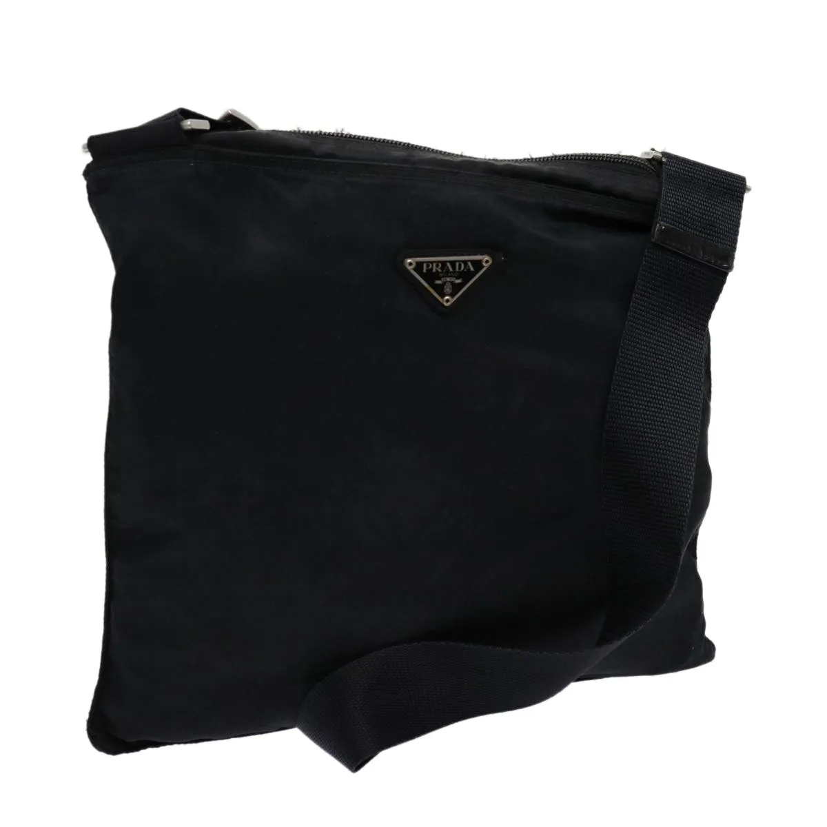 Trendy Inspired Prada Shoulder Bag Nylon Black Auth 69689