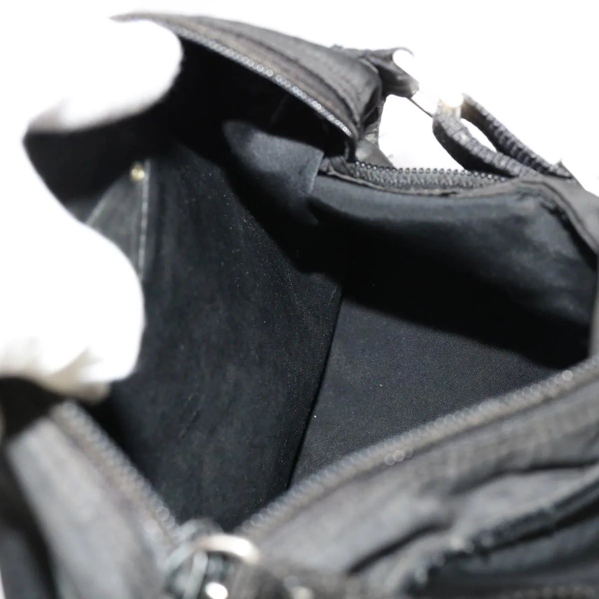 Trendy Inspired Prada Shoulder Bag Nylon Black Auth 69689