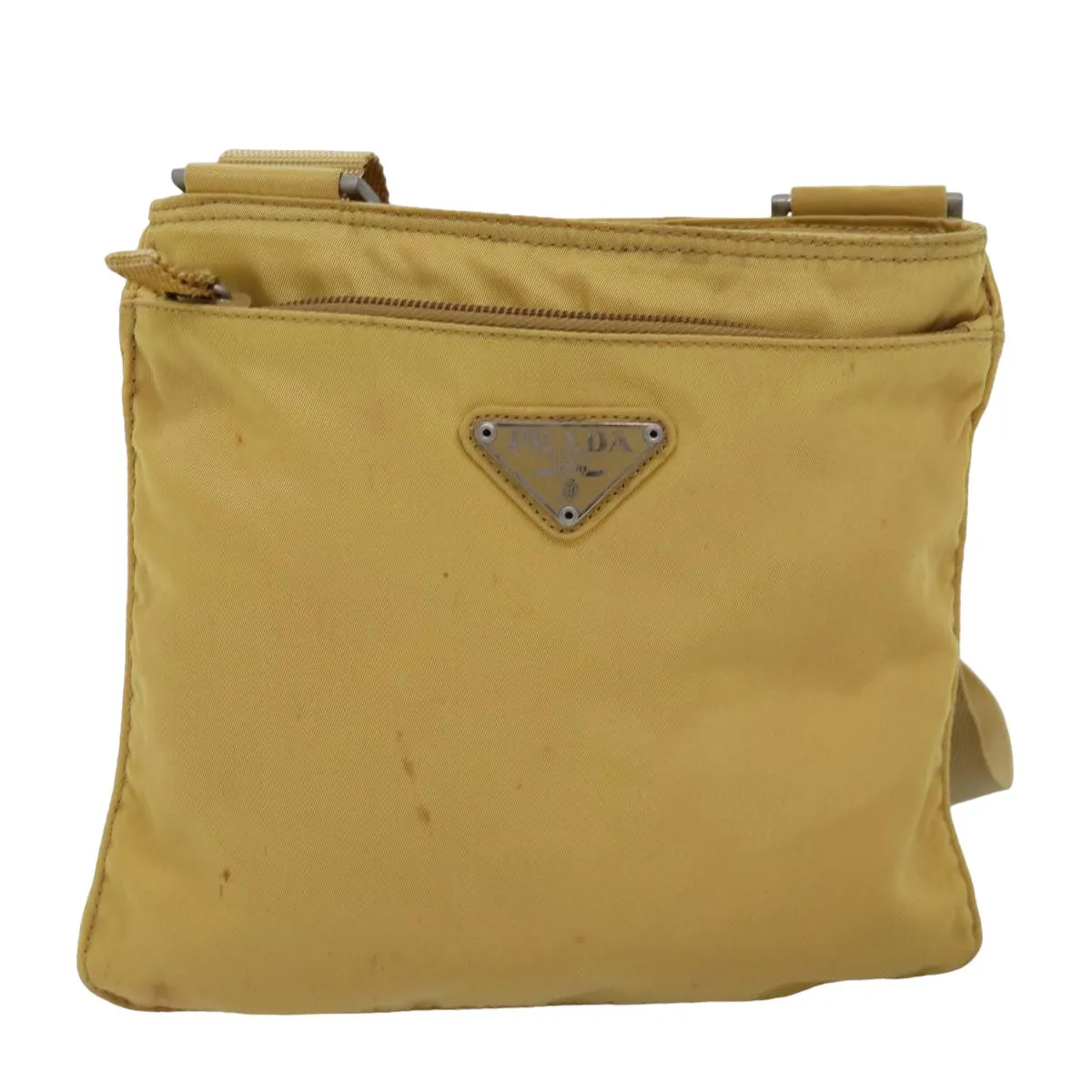 Trendy Inspired Prada Shoulder Bag Nylon Yellow Auth Ep4392