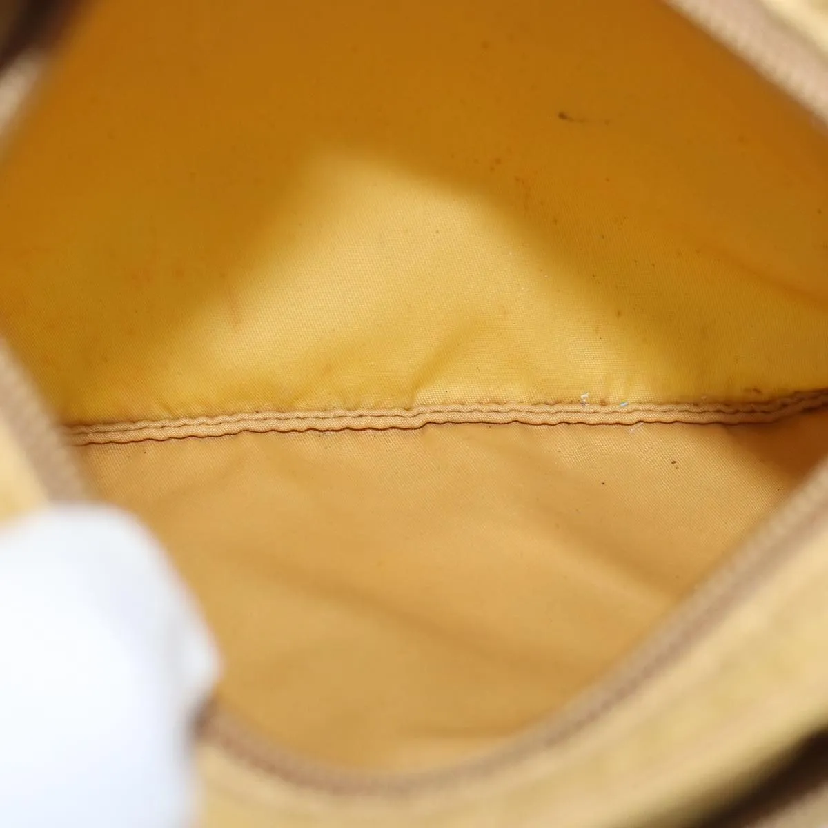 Trendy Inspired Prada Shoulder Bag Nylon Yellow Auth Ep4392