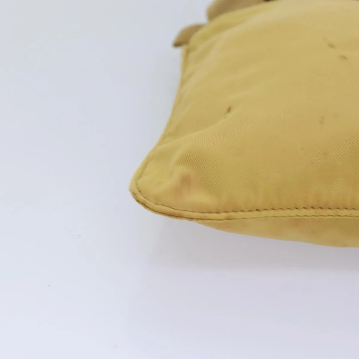 Trendy Inspired Prada Shoulder Bag Nylon Yellow Auth Ep4392