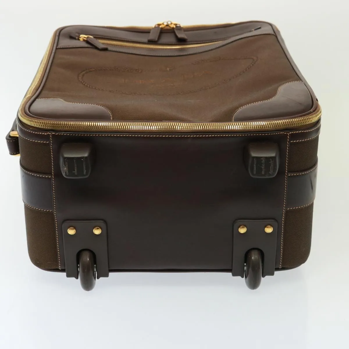 Trendy Inspired Prada Suitcase Canvas Brown Auth Mr228
