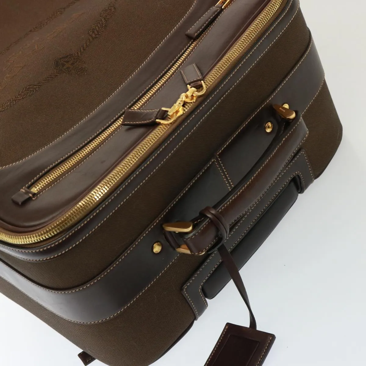 Trendy Inspired Prada Suitcase Canvas Brown Auth Mr228