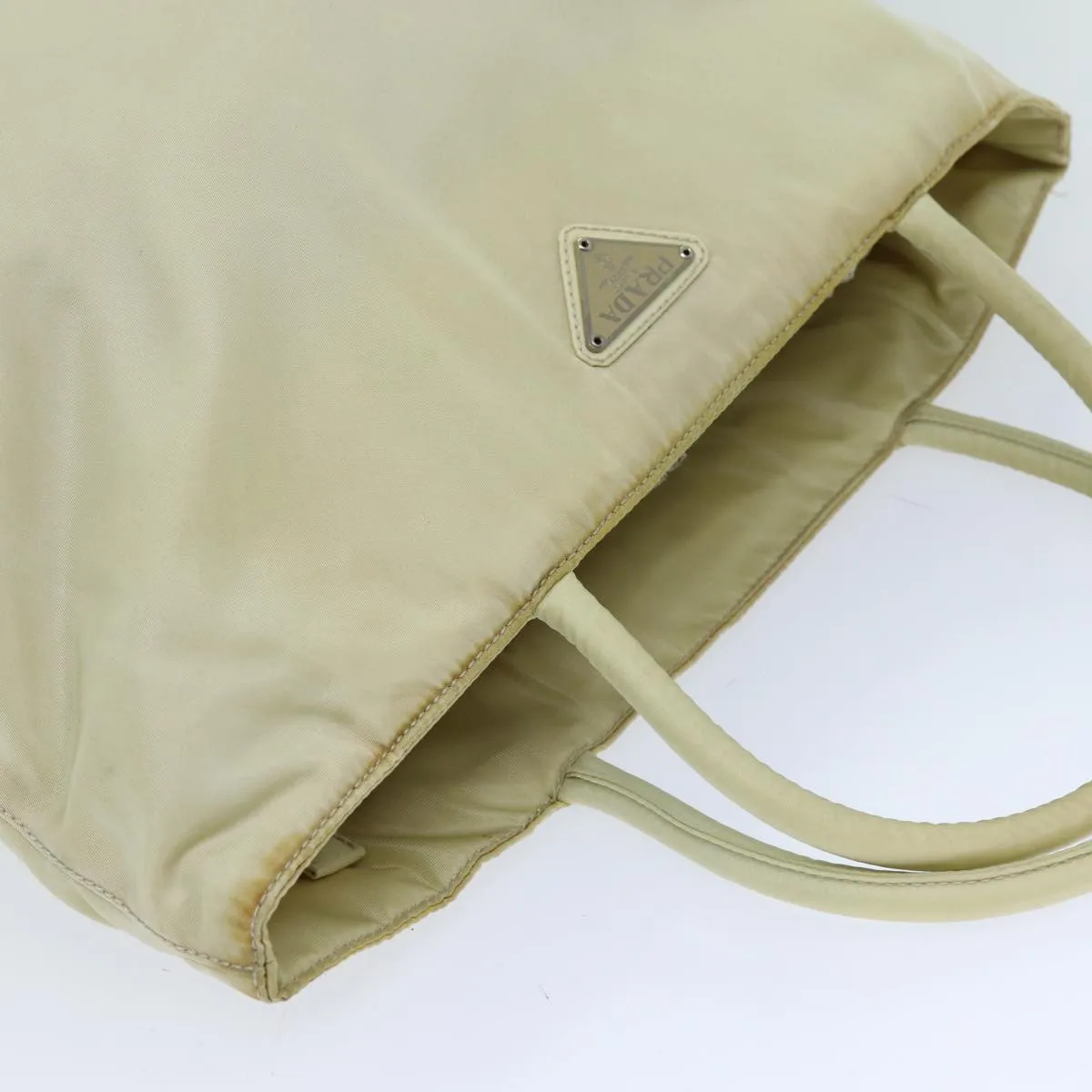 Trendy Inspired Prada Tote Bag Nylon Cream Auth 76177