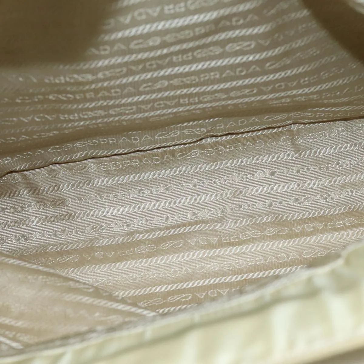 Trendy Inspired Prada Tote Bag Nylon Cream Auth 76177