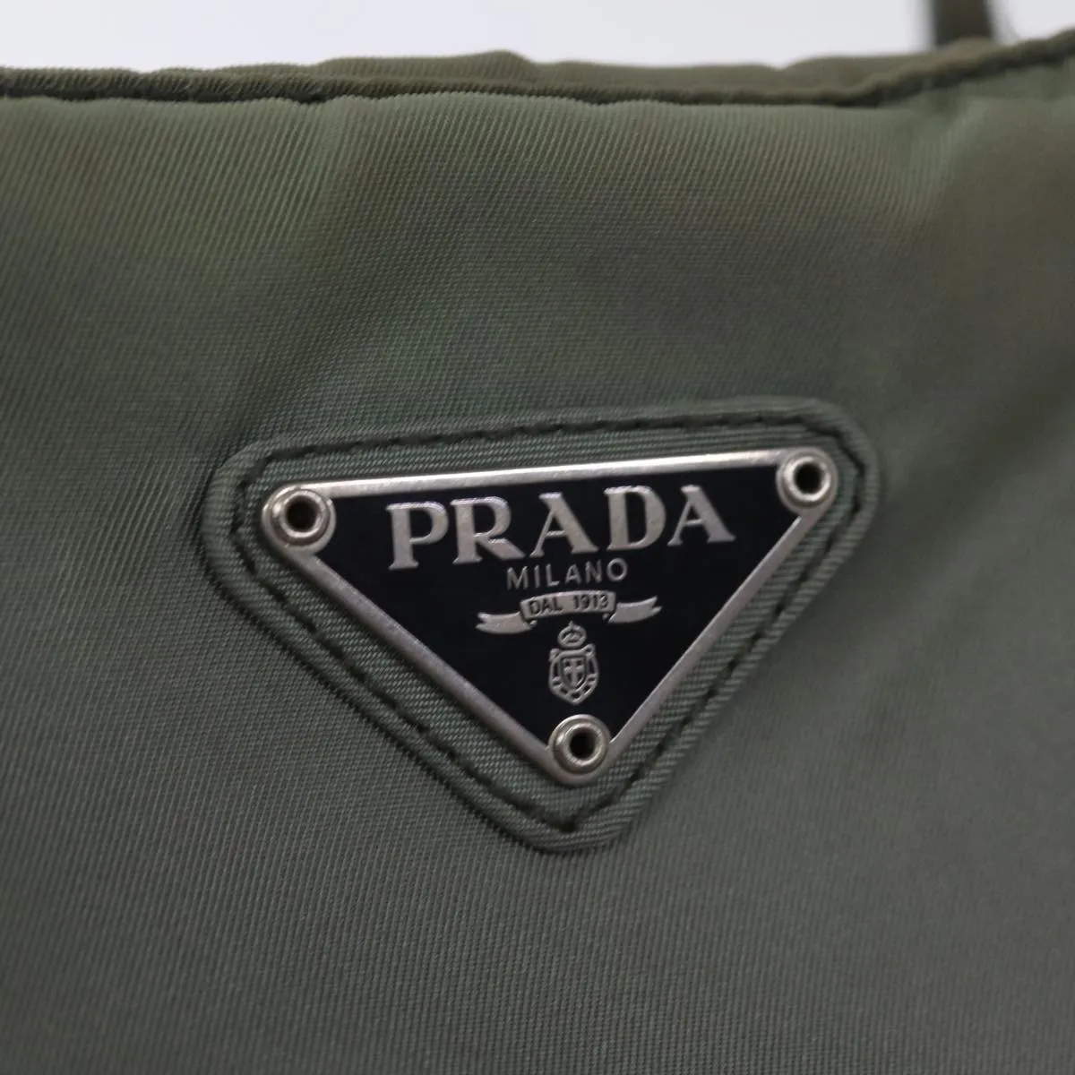 Trendy Inspired Prada Tote Bag Nylon Green Auth 76001