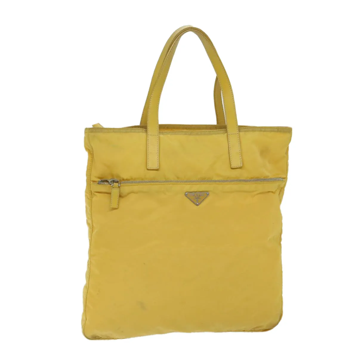 Trendy Inspired Prada Tote Bag Nylon Yellow Auth 67978