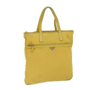 Trendy Inspired Prada Tote Bag Nylon Yellow Auth 67978