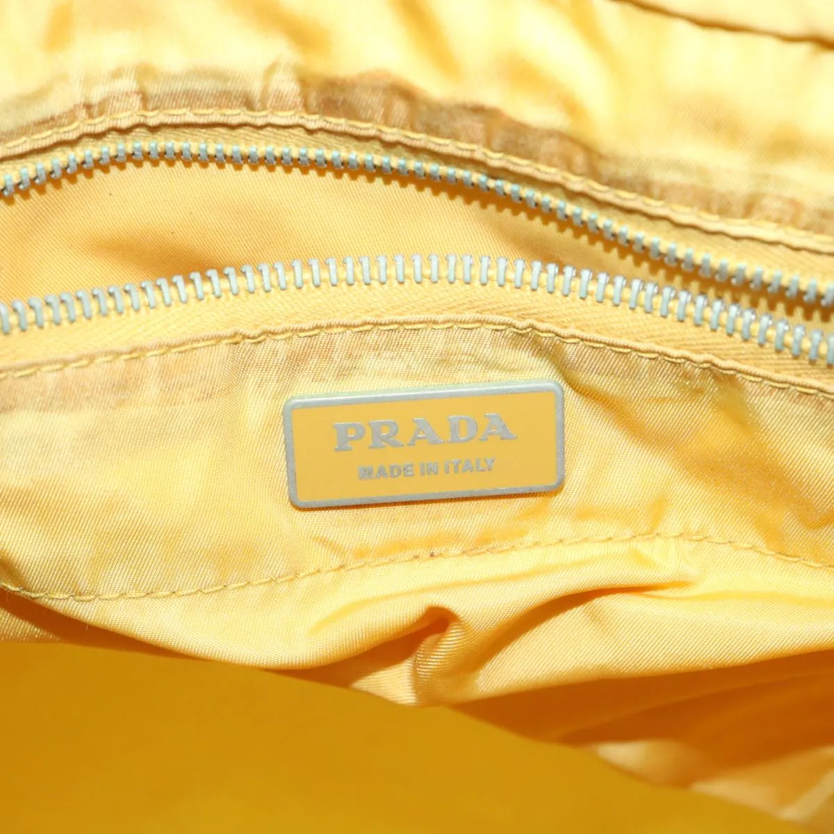 Trendy Inspired Prada Tote Bag Nylon Yellow Auth 67978