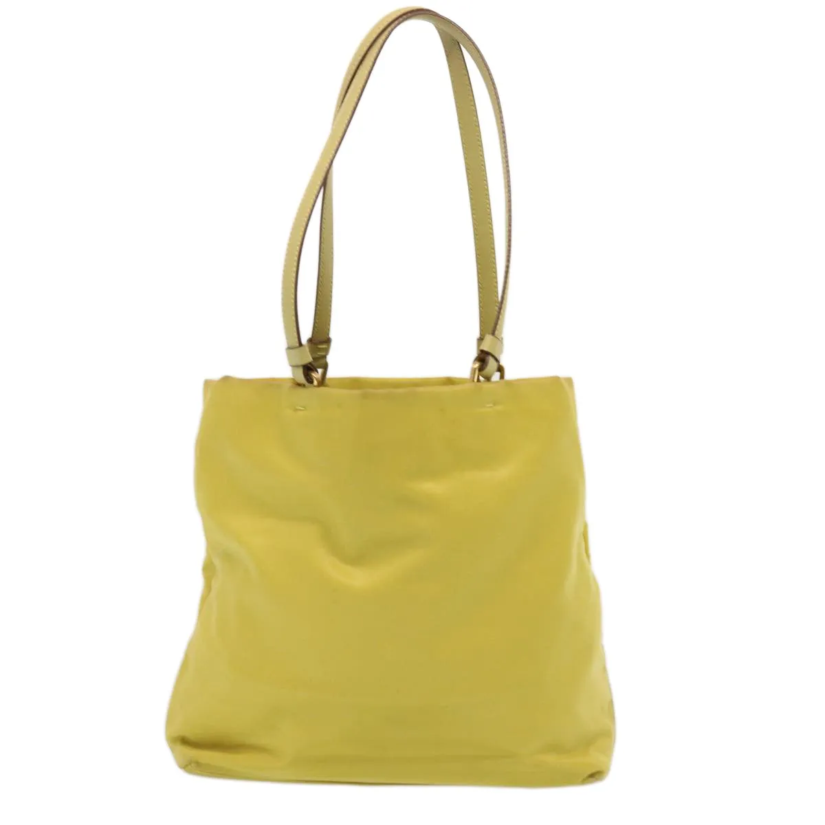 Trendy Inspired Prada Tote Bag Nylon Yellow Auth 73333