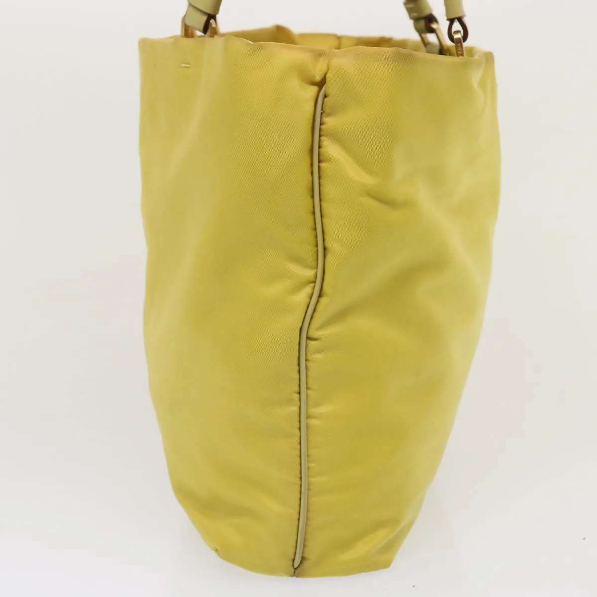 Trendy Inspired Prada Tote Bag Nylon Yellow Auth 73333