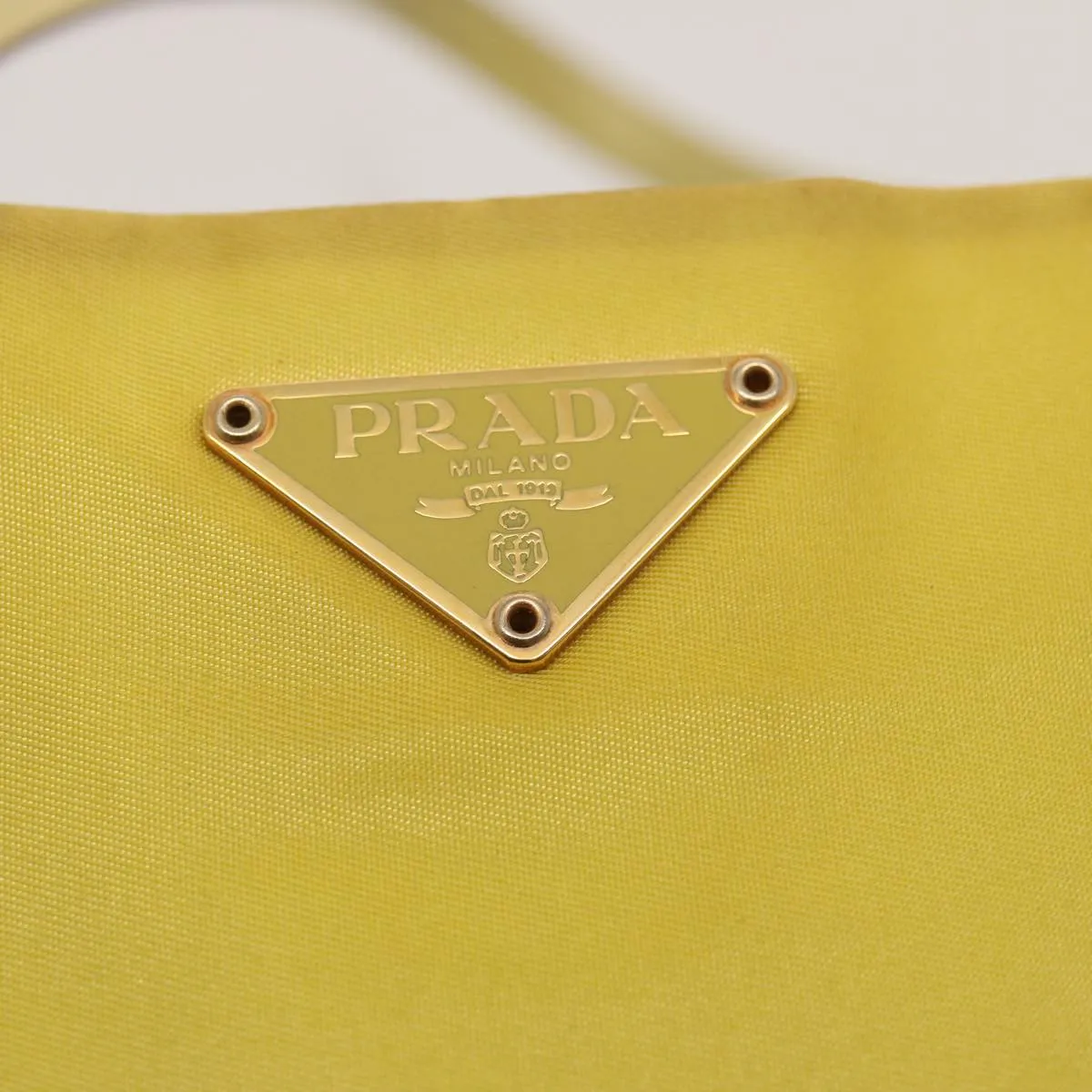 Trendy Inspired Prada Tote Bag Nylon Yellow Auth 73333