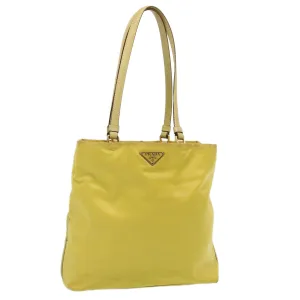 Trendy Inspired Prada Tote Bag Nylon Yellow Auth 73333