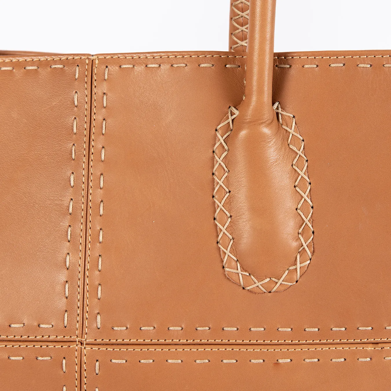 Vanessa : Ladies Leather Shopper Handbag in Hazel Relaxa