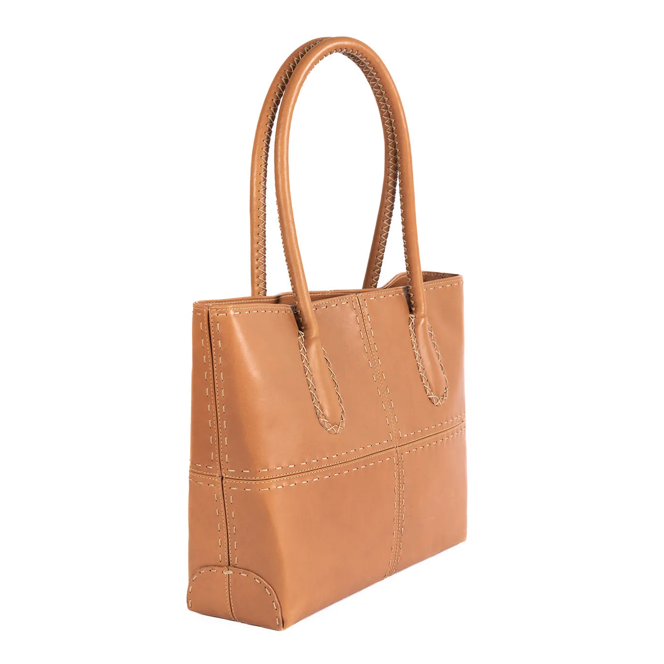 Vanessa : Ladies Leather Shopper Handbag in Hazel Relaxa