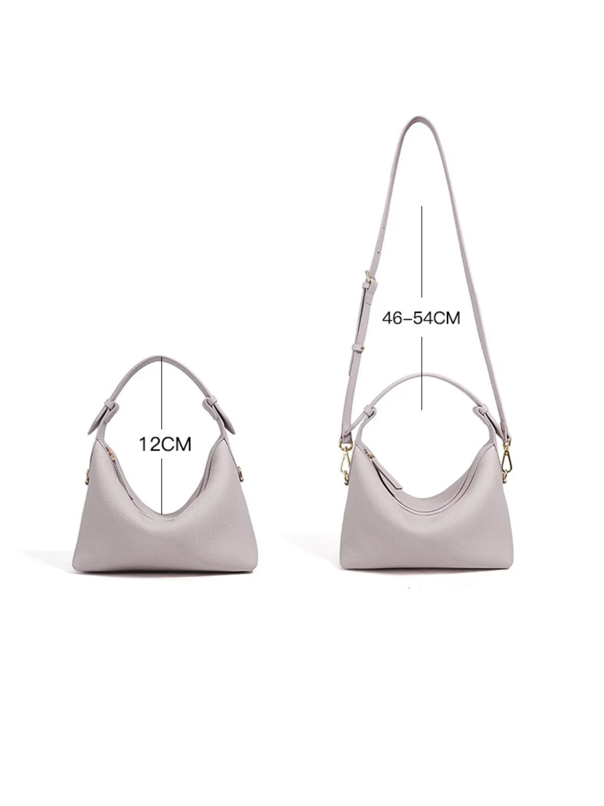 Versatile Moon Bag – Stylish Zip Closure Handbag