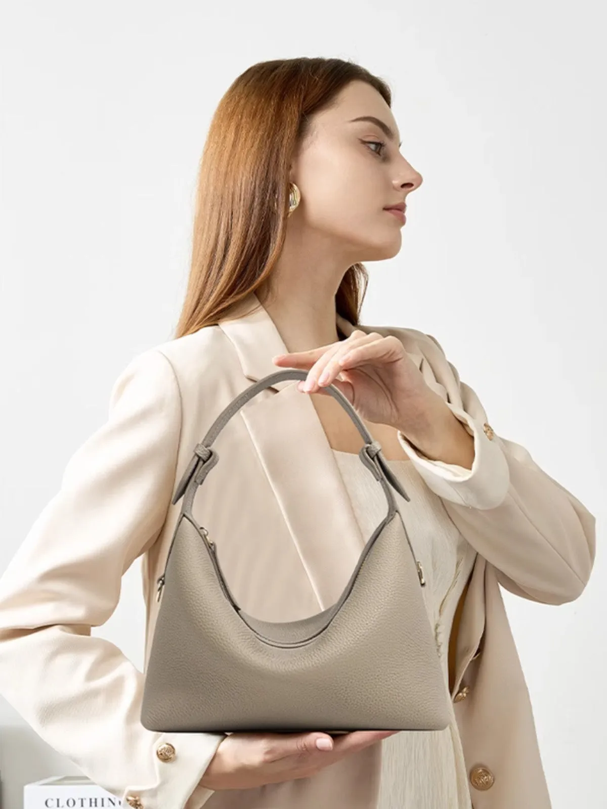 Versatile Moon Bag – Stylish Zip Closure Handbag