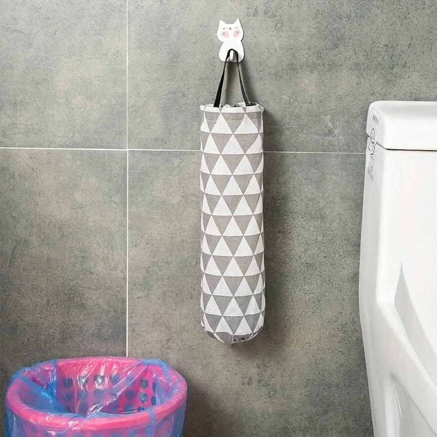 Wall-Mounted Garbage Bag Storage - Kitchen & Plastic Bag Organizer