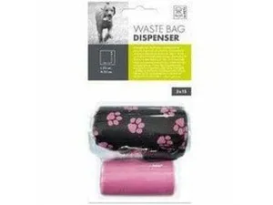 WASTE BAG WITH SOFT DISPENSER BLACK & PINK