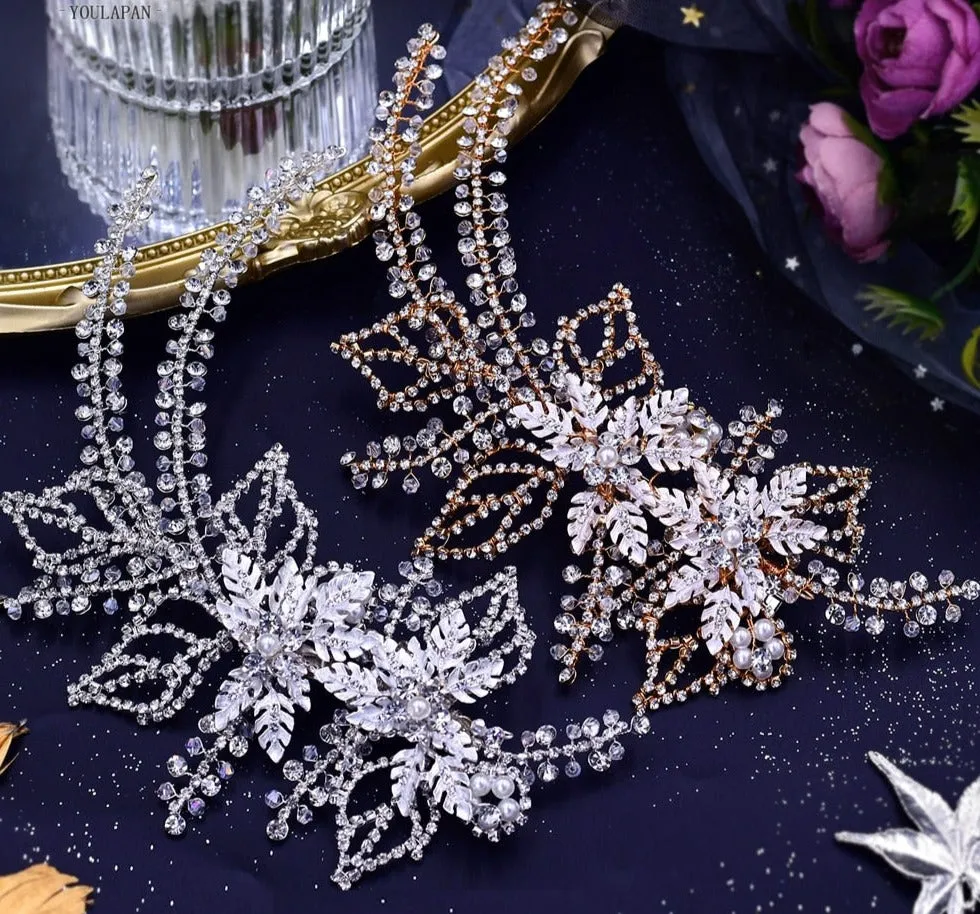 Wedding Hair Accessories Bridal Delicate Wire Headband Handmade Crystal Hair Accessories