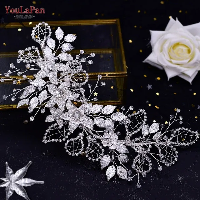 Wedding Hair Accessories Bridal Delicate Wire Headband Handmade Crystal Hair Accessories