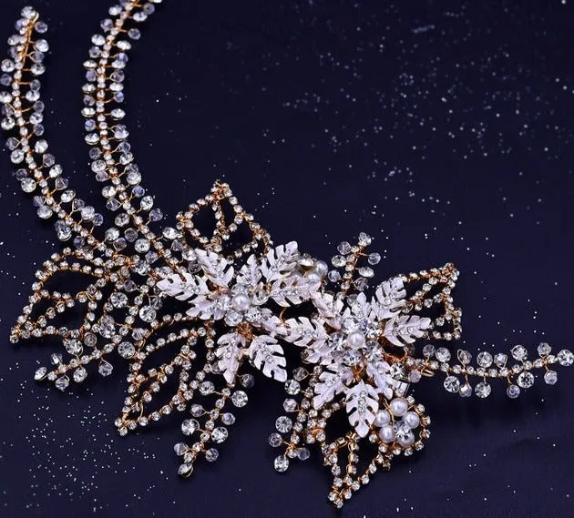 Wedding Hair Accessories Bridal Delicate Wire Headband Handmade Crystal Hair Accessories