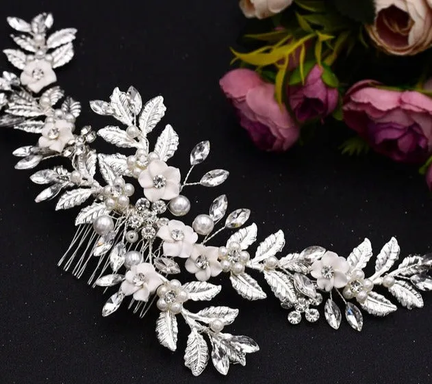 Wedding Hair Accessories Bridal Delicate Wire Headband Handmade Crystal Hair Accessories