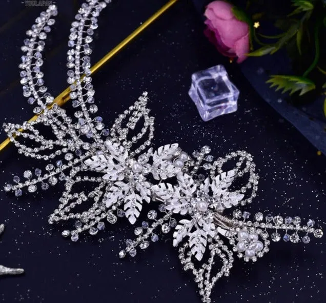 Wedding Hair Accessories Bridal Delicate Wire Headband Handmade Crystal Hair Accessories