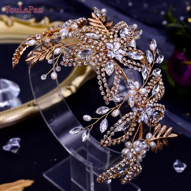 Wedding Hair Accessories Bridal Delicate Wire Headband Handmade Crystal Hair Accessories