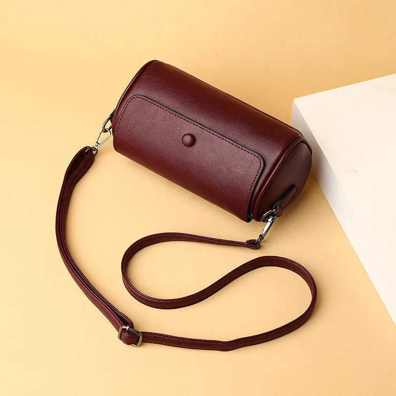 Wholesale Cylindrical Versatile PU Shoulder Crossbody Bag