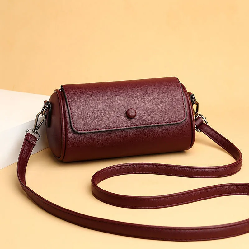 Wholesale Cylindrical Versatile PU Shoulder Crossbody Bag