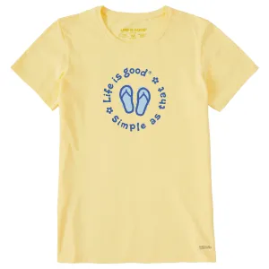 Women's Flip Flops Simple as That Short Sleeve Crusher Tee