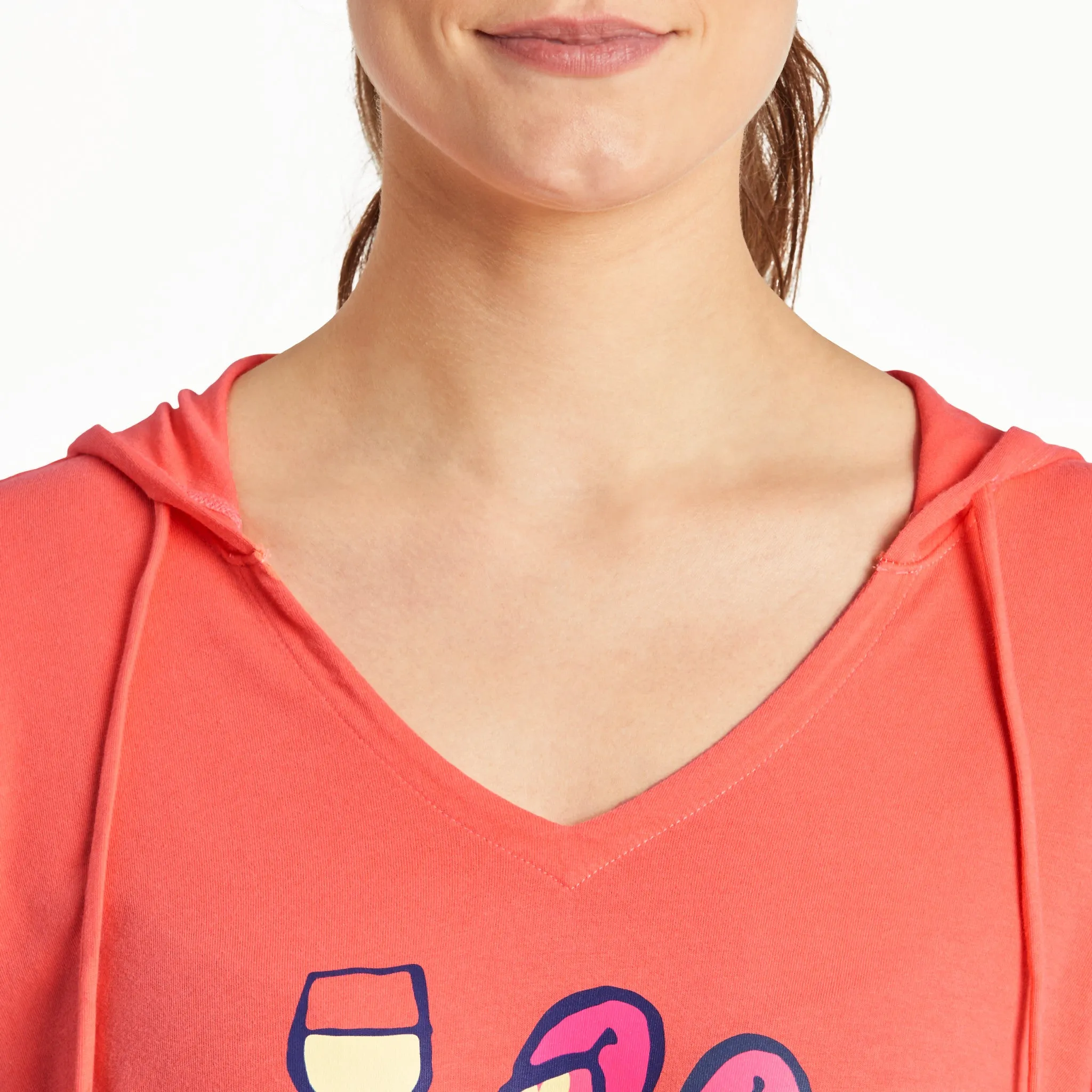 Women's Keep it Simple Wine and Flips Long Sleeve Crusher-LITE Hooded Tee