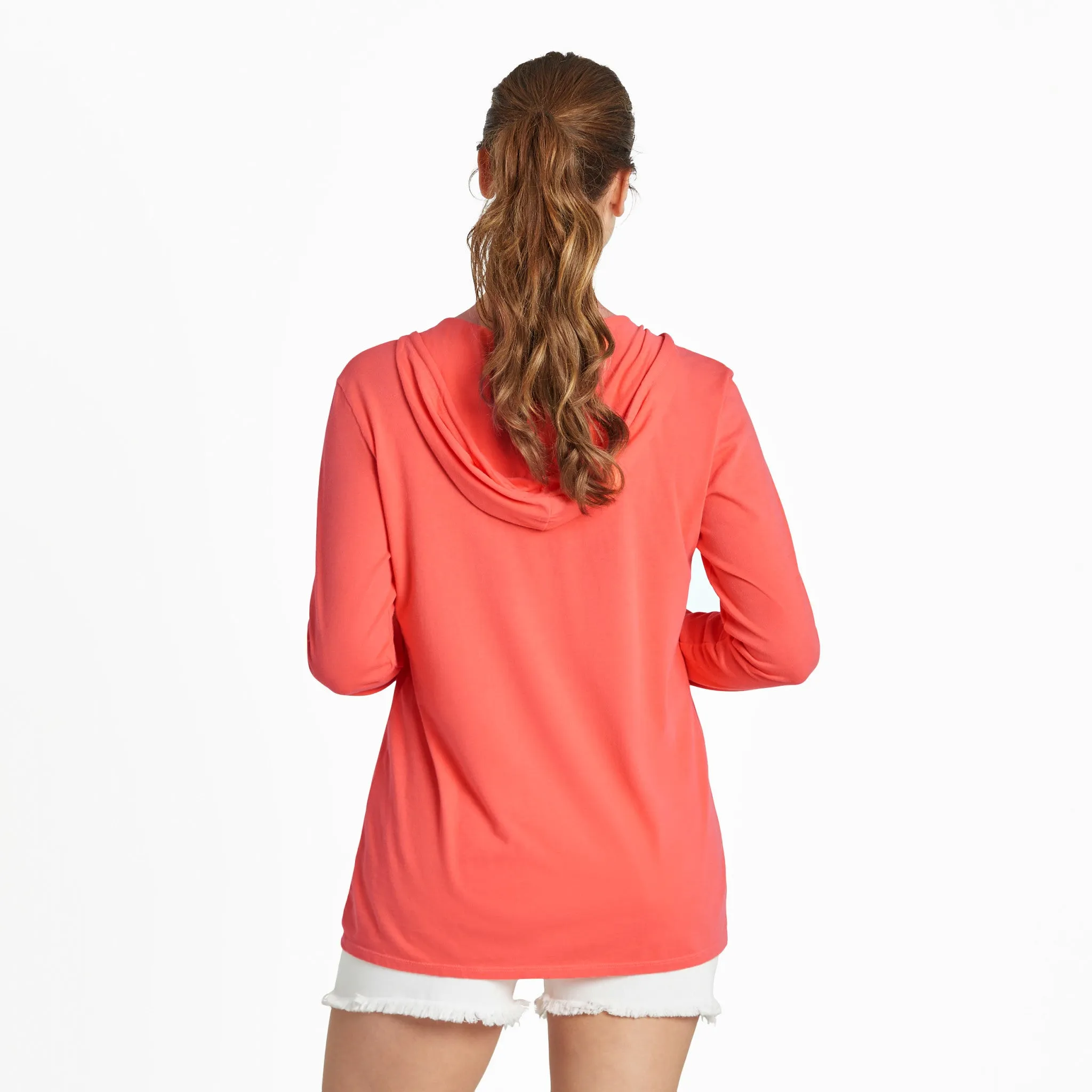 Women's Keep it Simple Wine and Flips Long Sleeve Crusher-LITE Hooded Tee