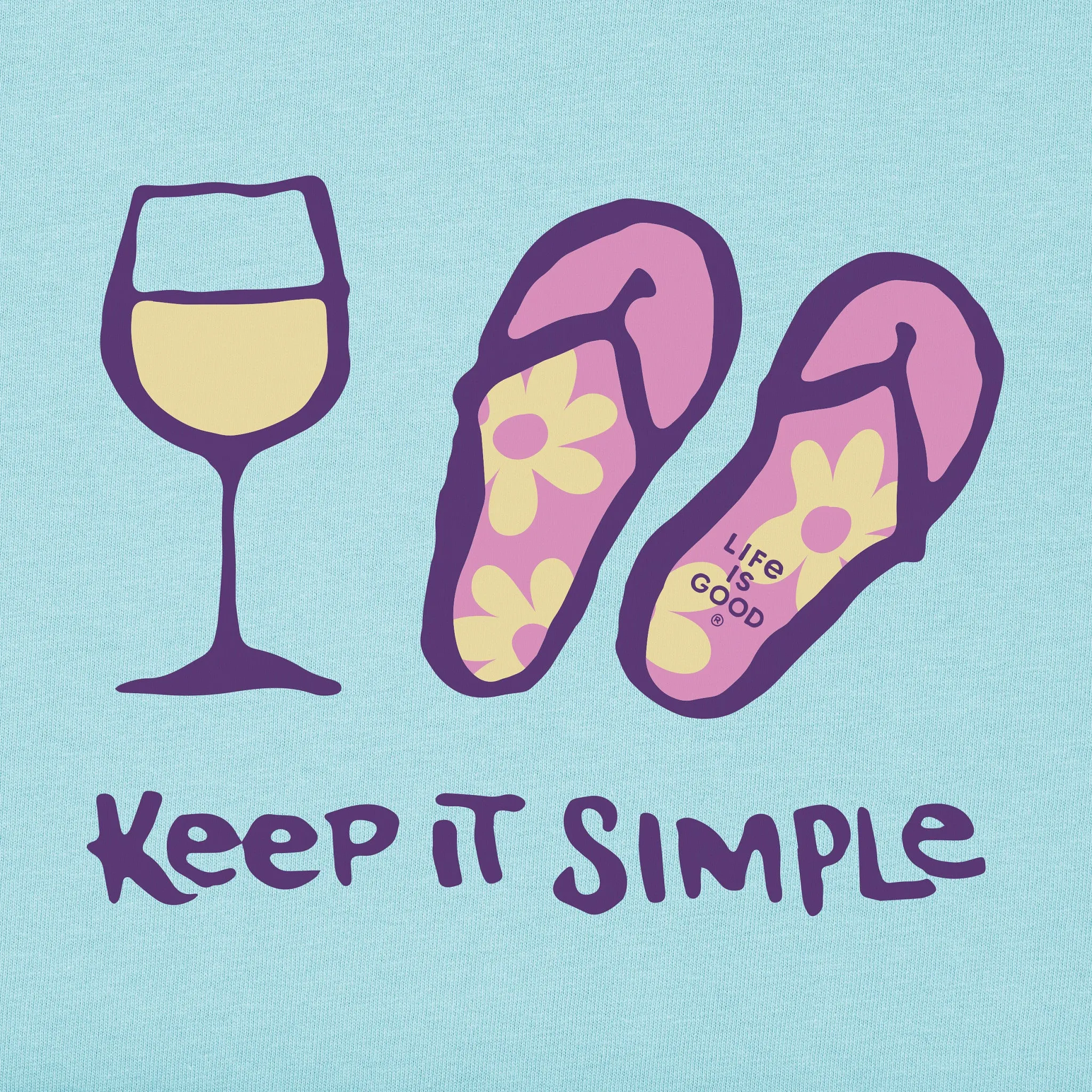 Women's Keep it Simple Wine and Flips Sleeveless High-Low Crusher Tank