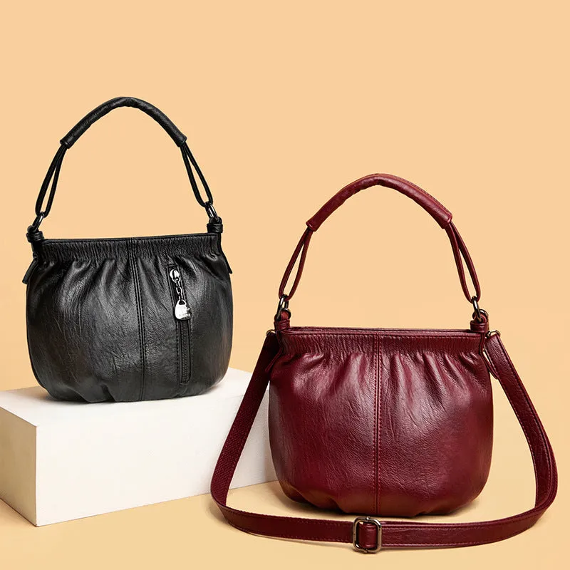 Women's Leather Retro Versatile Shoulder Bag