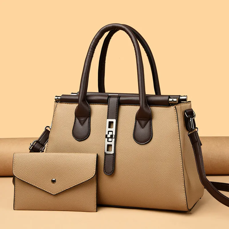 Women's Leather Versatile Trendy Handbag