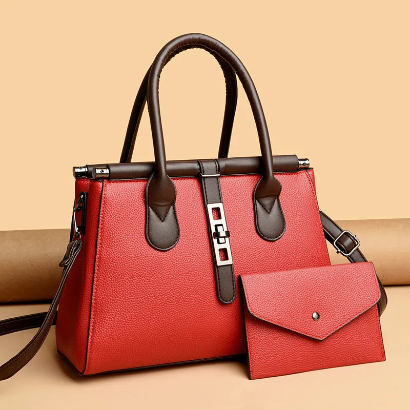 Women's Leather Versatile Trendy Handbag
