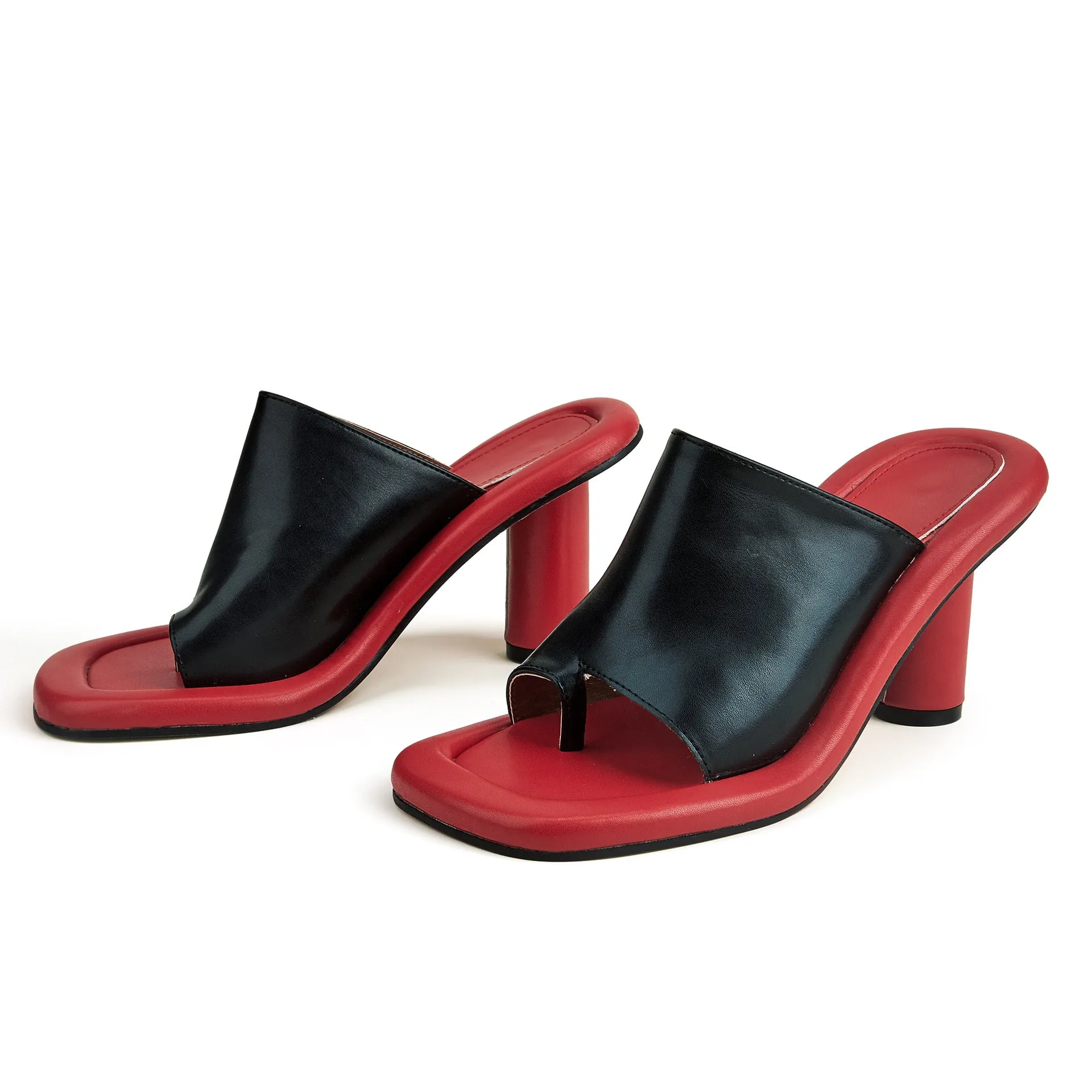Women's Square Head Platform Flip-Flop High Heel Sandals